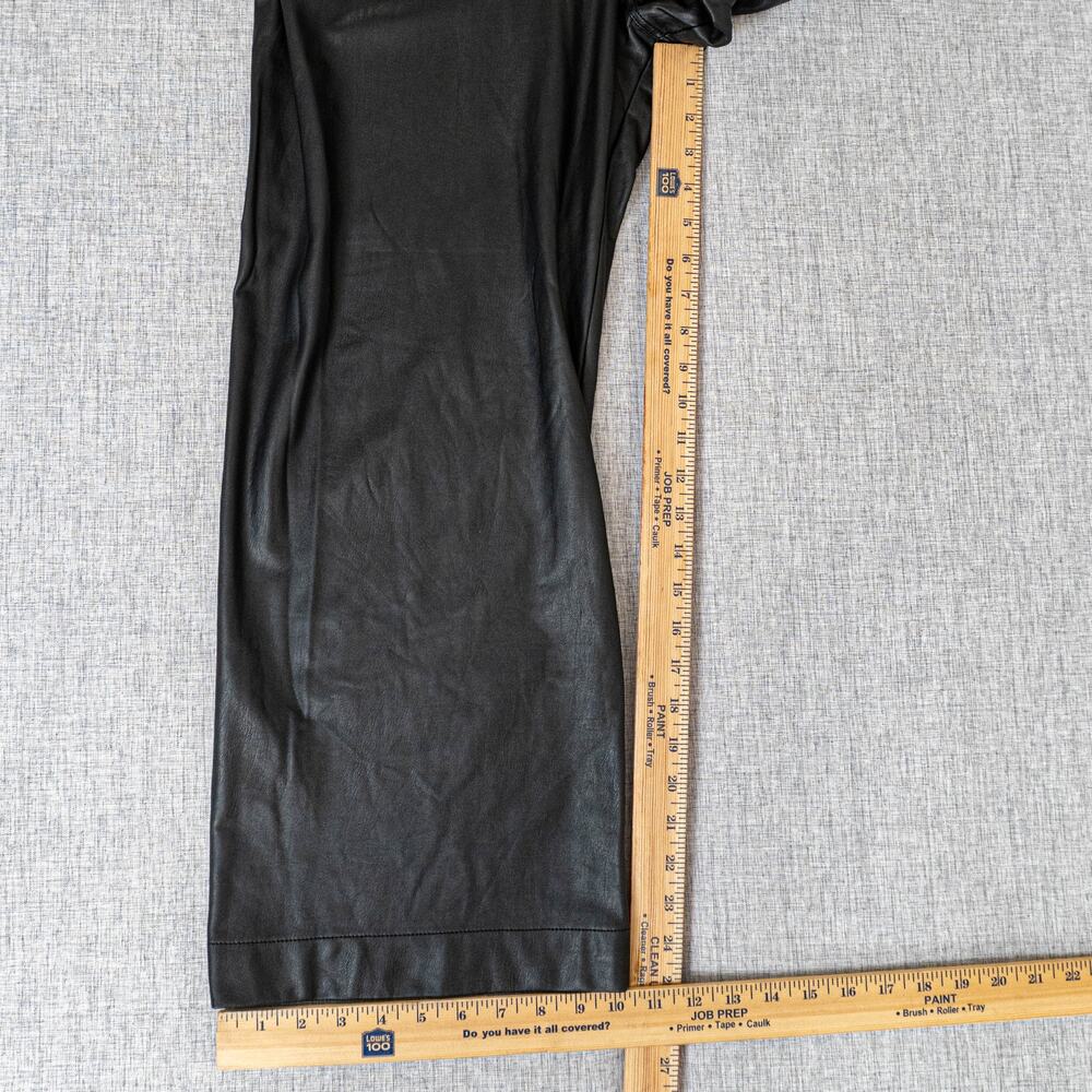 Maeve The Colette Faux Leater pants Wide Leg Black size 32 - Picture 7 of 9